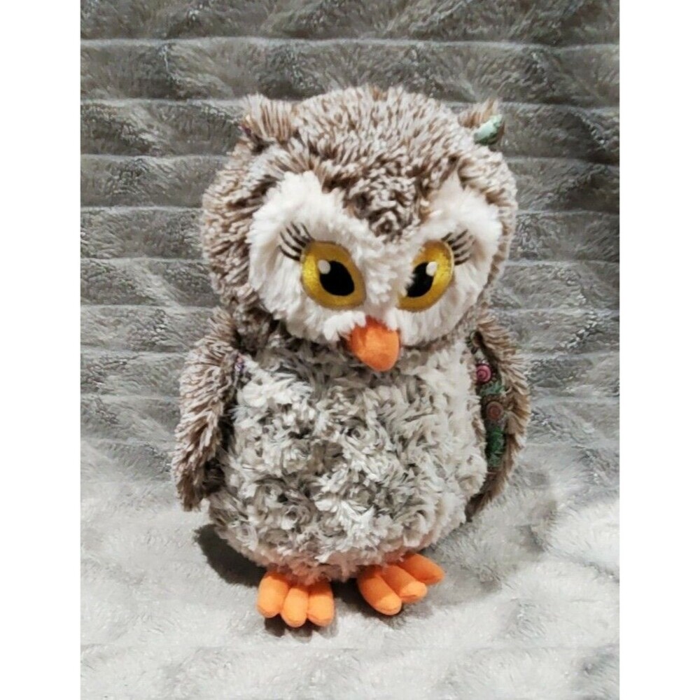 Little Brownie Girls Scouts Brown Gray Owl Bird Plush Stuffed Toy 10"